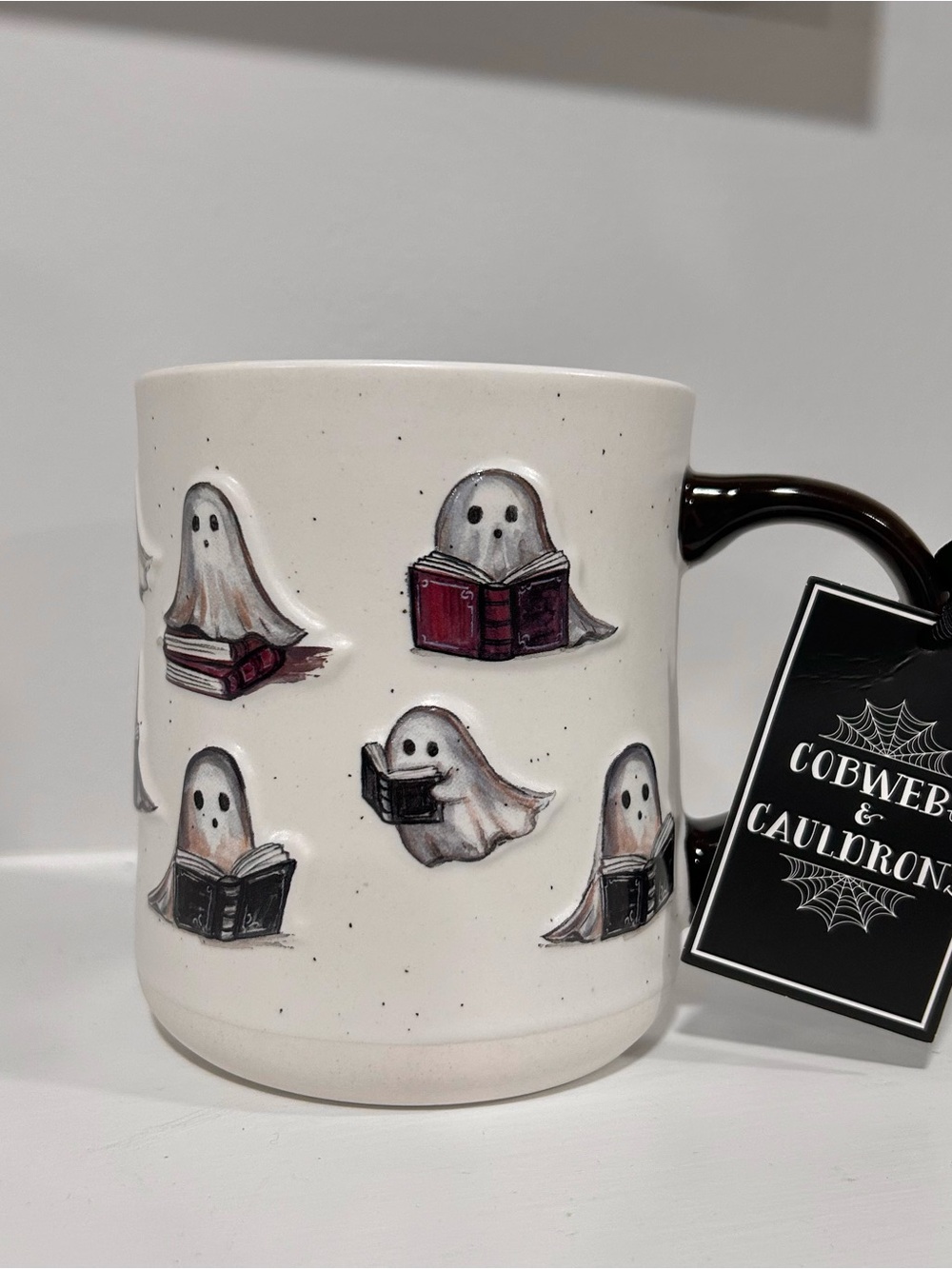Halloween Ghost Reading Books Mug
